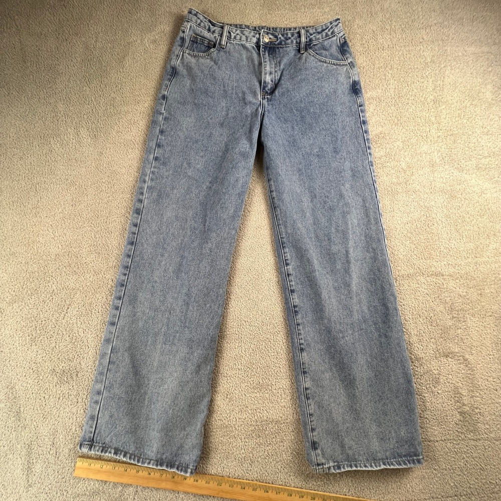 Y2K Wide Jeans Womens 4 Straight Leg Denim Casual Streetwear Grunge Walter Baker